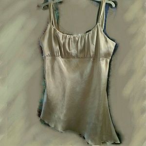 Gold silky top. Satin Finish Tank